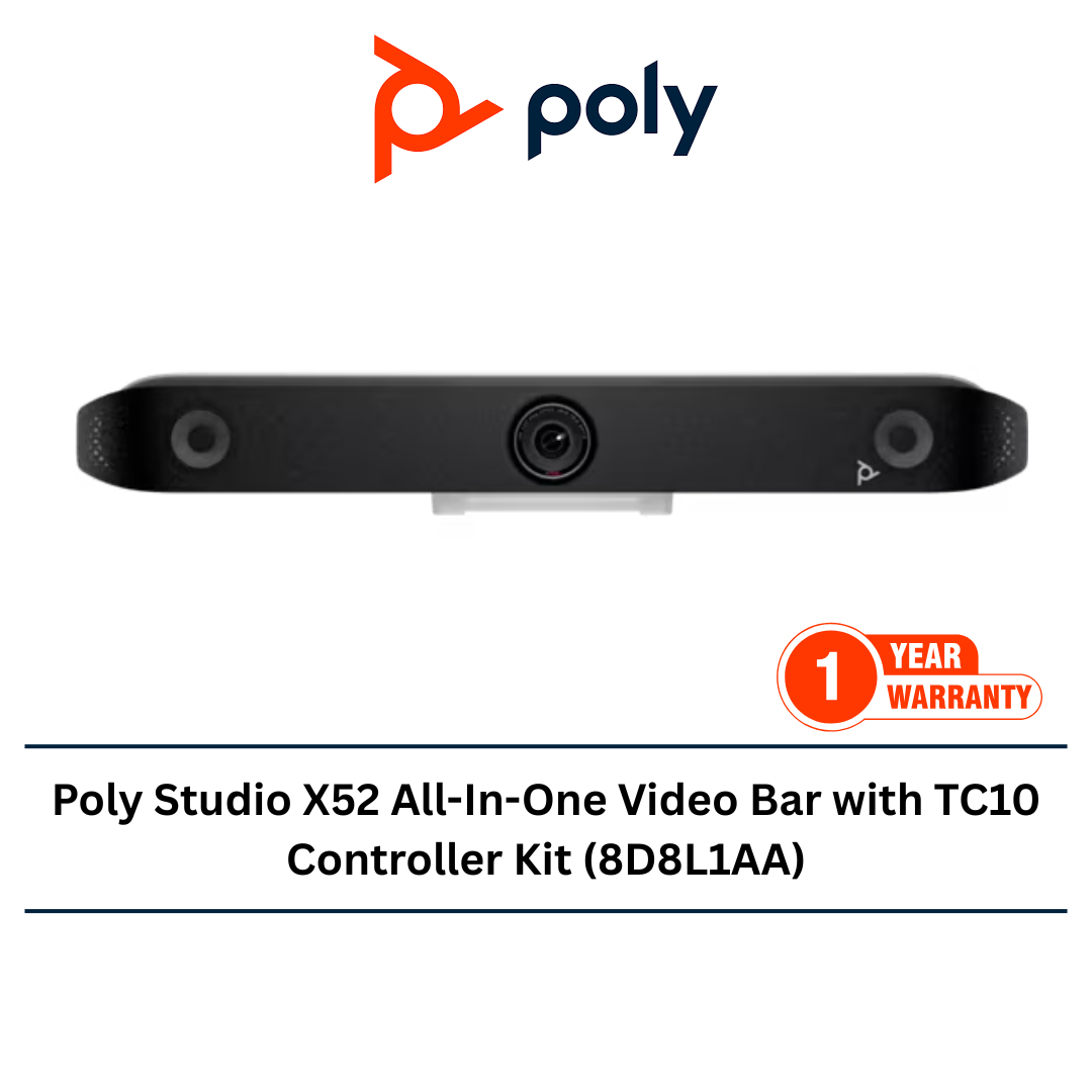 Poly Studio X52 All-In-One Video Bar with TC10 Controller Kit