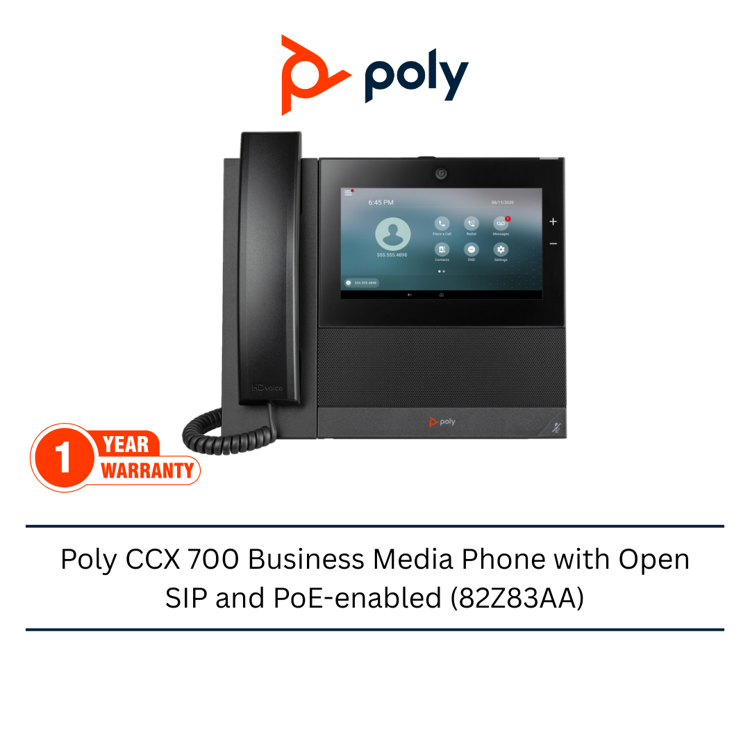 Poly CCX 700 Business Media Phone with Open SIP and PoE-enabled ...