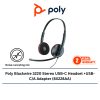 Poly Blackwire 3220 Stereo USB-C Headset +USB-C/A Adapter (8X228AA)