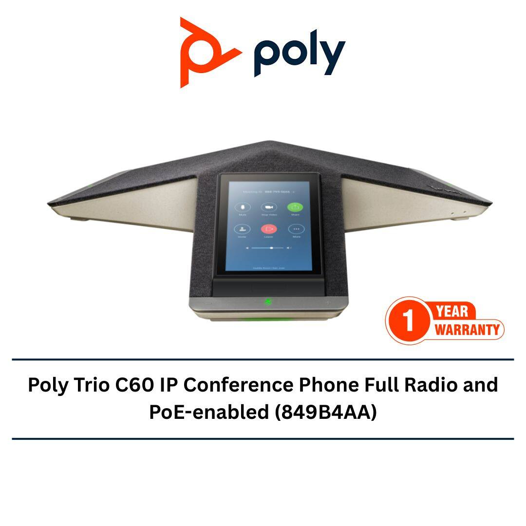 Poly Trio C60 IP Conference Phone Full Radio and PoE-enabled (849B4AA ...