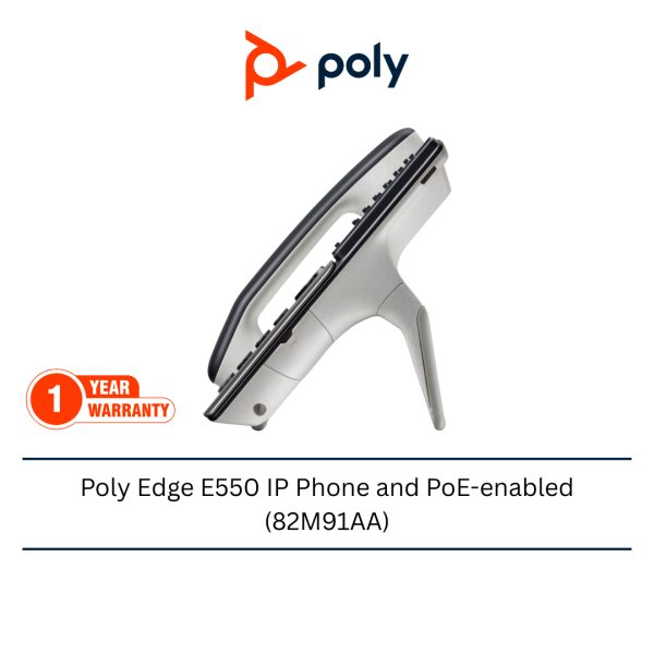 7 Poly Edge E550 IP Phone and PoE-enabled (82M91AA)